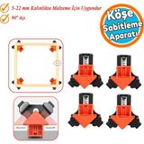 Nzb Köşe Sabitleme Mengenesi 90° Derece 5-22 mm Kalınlık Için Gönye Aparatı Kıskaç Mandal El Tip Işkence - Renkli