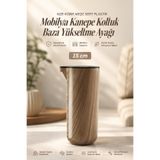 Nzb Kübik Meşe Sert Plastik 15 cm Mobilya Kanepe Koltuk Baza Yükseltme Ayağı Tekli Bohem Ayak