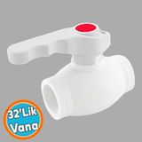 Nzb Küresel Vana Plastik Pprc Ekonomik 32'lik Pvc Vanası Dişsiz Aç Kapa Boru Kaynak Makine Bağlantı - Beyaz