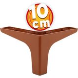 NZB Lüks Mobilya Kanepe Sehpa TV Ünitesi Koltuk Ayağı 10 cm Kahverengi Baza Ayak