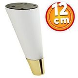 Nzb Lüks Mobilya Kanepe Sehpa Tv Ünitesi Koltuk Ayağı 12 cm Beyaz Altın Ayak