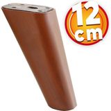 Nzb Lüks Mobilya Kanepe Sehpa Tv Ünitesi Koltuk Ayağı 12 cm Kahverengi Oval Baza Ayak