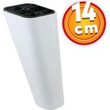Nzb Lüks Mobilya Kanepe Sehpa Tv Ünitesi Koltuk Ayağı 14 cm Beyaz Oval Baza Ayak
