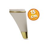 NZB Lüks Mobilya Kanepe Sehpa TV Ünitesi Koltuk Ayağı 15 cm Krem Gold Baza Ayak
