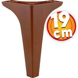 NZB Lüks Mobilya Kanepe Sehpa TV Ünitesi Koltuk Ayağı 19 cm Ahşap Desenli Kahverengi Baza Ayak