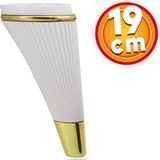NZB Lüks Mobilya Kanepe Sehpa TV Ünitesi Koltuk Ayağı 19 cm Beyaz Gold Baza Ayak