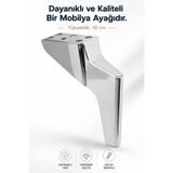 Nzb Lüks Mobilya Kanepe Sehpa Tv Ünitesi Koltuk Ayağı 19 cm Krom Baza Ayak