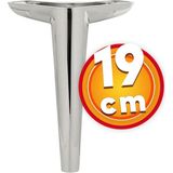 NZB Lüks Mobilya Kanepe Sehpa TV Ünitesi Koltuk Ayağı 19 cm Parlak Krom Baza Ayak