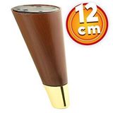Nzb Lüks Mobilya Sehpa Tv Ünitesi Koltuk Ayağı 12 cm Kahverengi Ahşap Desenli Gold Ayak