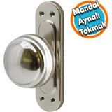 Nzb Mandal Aynalı Kapı Tokmağı Topuzu Çekme Kolu Metal Tokmak Nikel
