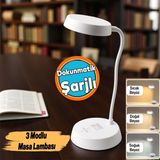 Nzb Masa Üstü Lamba Şarjlı Akrobat 360° 3 Kademe Dokunmatik Çalışma Okuma Işığı Gece Lambası Soft Işık - 1