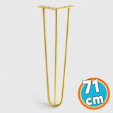 Nzb Masa ve Sehpa Ayağı Tekli Dayanıklı Mobilya Yükseltici Destek Modeli 71 cm Gold Altın Metal
