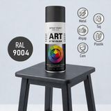 Nzb Mat Siyah Prof. Sprey Boya Metal Ahşap Taş Plastik ve Cam Yüzeylere Uygun Spray Boya 400 ml RAL9004 - 1 Adet