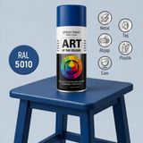 Nzb Mavi Profesyonel Sprey Boya Metal Ahşap Taş Plastik ve Cam Yüzeylere Uygun Spray Boya 400 ml RAL5010 - 1 Adet
