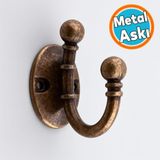 Nzb Metal Askı Antik Bakır Vestiyer Dolap Askılık Askılığı Duvar Banyo Mutfak Elbise Çanta Askısı - Bakır Rengi