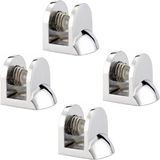 Nzb Metal Cam Raf Tutucu Cam Etajer Tırnak Lüx Menteşesi Krom Metal Vidalı 12 mm (4 Adet)