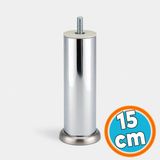 Nzb Metal Kalın 51 mm Mobilya Ayağı Modern Dayanıklı Koltuk Kanepe Tv Ünitesi M8 Civata Krom Gümüş 15 cm