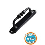 NZB Metal Kapı Çekme Kolu 12 cm Dolap Saclı Mobilya Dolap Çekmece Tutamağı Kulp Kulpları Siyah