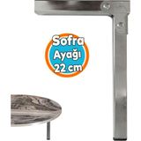 Nzb Metal Katlanır Sofra Ayağı - 22 cm - Siyah Taban Yer Sofrası - Sini Altı - Sehpa - Masa Uyumlu
