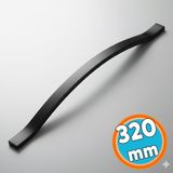 Nzb Metal Kulp Çekmece Kolu Kapak Kulpları Mobilya Kulpu Mutfak Dolabı Düz Siyah 320 mm
