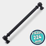 Nzb Metal Kulp Mobilya Çekmece Mutfak Dolabı Dolap Kulpları Kulb 22.4 cm 224 mm Düz Siyah