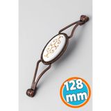 Nzb Metal Mobilya Mutfak Çekmece Dolap Kulpu Kulbu Kulpları Eskitme Antik Bakır (128 Mm-12.8 Cm)