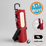 NZB Mıknatıslı İş Lambası Led El Feneri Askılı Işıldak Kamp Lambası 5+1 W Şarjlı Gece Lambası 4400 mAh