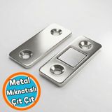 Nzb Mıknatıslı Küçük Metal Çıt Çıt Kapı Pencere Için Sineklik Kümes Pencere ve Kapıları Için Tutucu - Gri