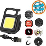 Nzb Mini LED El Feneri Anahtarlık Tipi Mıknatıslı Taşınabilir Kamp Lambası Şişe Açacağı 350 Lümen 2 Watt - 1