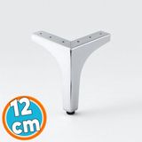 Nzb Mobilya Ayağı Dayanıklı Modern Tasarım Koltuk Sehpa Masa Tv Ünitesi 12 cm Krom Gümüş Metal