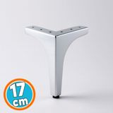 Nzb Mobilya Ayağı Dayanıklı Modern Tasarım Koltuk Sehpa Masa Tv Ünitesi 17 cm Krom Gümüş Metal
