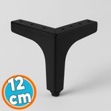 Nzb Mobilya Ayağı Dayanıklı Modern Tasarım Koltuk Sehpa Masa Tv Ünitesi Uyumlu 12 cm Siyah Metal