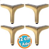 Nzb Mobilya Ayağı Modern Ayak Dayanıklı Tasarım Koltuk Sehpa Masa Tv Ünitesi 12 cm Antik Sarı Metal