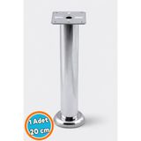 Nzb Mobilya Ayağı Modern Koltuk Kanepe Dayanıklı Tv Ünite Ayağı Ayakları Tablalı Metal 20 cm Krom Gümüş