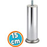 Nzb Mobilya Ayağı Modern Koltuk Kanepe Dayanıklı Tv Ünite M8 Civatalı Ayakları Krom Gümüş Metal 15 cm