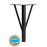 Nzb Mobilya Ayağı Modern Koltuk Kanepe Dayanıklı Tv Ünitesi Ayağı Ayakları Siyah Metal 30 cm