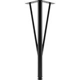 Nzb Mobilya Ayağı Sehpa Için Dayanıklı Metal Mobilya Ayağı Ayakları Üçgen Siyah Metal 41 cm