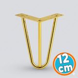 Nzb Mobilya Ayağı Üçgen Modern Tasarım Koltuk Sehpa Masa Tv Ünitesi Uyumlu 12 cm Gold Altın Metal