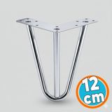 Nzb Mobilya Ayağı Üçgen Modern Tasarım Koltuk Sehpa Masa Tv Ünitesi Uyumlu 12 cm Krom Gümüş Metal