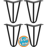 Nzb Mobilya Ayağı Üçgen Modern Tasarım Koltuk Sehpa Masa Tv Ünitesi Uyumlu 15 cm Siyah Metal 4 Adet