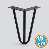 Nzb Mobilya Ayağı Üçgen Modern Tasarım Koltuk Sehpa Masa Tv Ünitesi Uyumlu 15 cm Siyah Metal