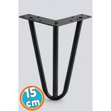 Nzb Mobilya Ayağı Üçgen Modern Tasarım Koltuk Sehpa Masa Tv Ünitesi Uyumlu 15 cm Siyah Metal