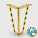Nzb Mobilya Ayak Ayağı Üçgen Modern Tasarım Koltuk Sehpa Masa Tv Ünitesi 15 cm Gold Altın Metal