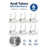 NZB Mobilya Baza Ayakkabılık Dolap Mutfak Tezgah Gardrop Vestiyer Ayak Boru Tutucu Toka Klips (6 Adet)