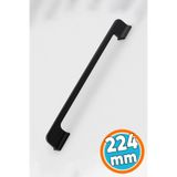 NZB Mobilya Çekmece Mutfak Dolabı Dolap Kapak Kulp Kulb Kulpu Metal Mat Siyah Kulp 224 mm 22.4 cm