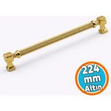 Nzb Mobilya Çekmece Mutfak Dolabı Dolap Kapak Kulpları Kulbu Altın Çizgi Metal Kulp 224 mm 22.4 cm - Gold