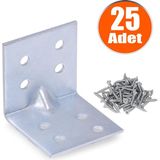 Nzb Mobilya Dolap Köşe Bağlantı L Demir Gönye 40 x 40 x 40 mm (25 Adet)