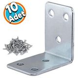 Nzb Mobilya Dolap Köşe Bağlantı Sabitleme L Demir Köşebent Gönye 45X45X30 mm (10 Adet)