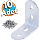 Nzb Mobilya Duvar Dolap Raf Köşe Bağlantı Sabitleme L Demir Köşebent Metal Gönye 30 x 30 x 17 mm 10 Adet