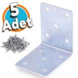 Nzb Mobilya Duvar Dolap Raf Köşe Bağlantı Sabitleme L Demir Köşebent Metal Gönye 50x50x40 Mm (5 Adet)